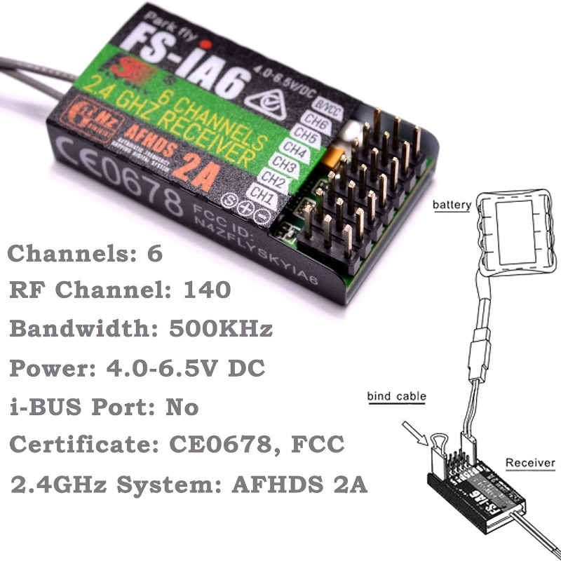 Flysky FS-IA6 Receiver 6CH Dua - Fpv Drone Battery avis et prix