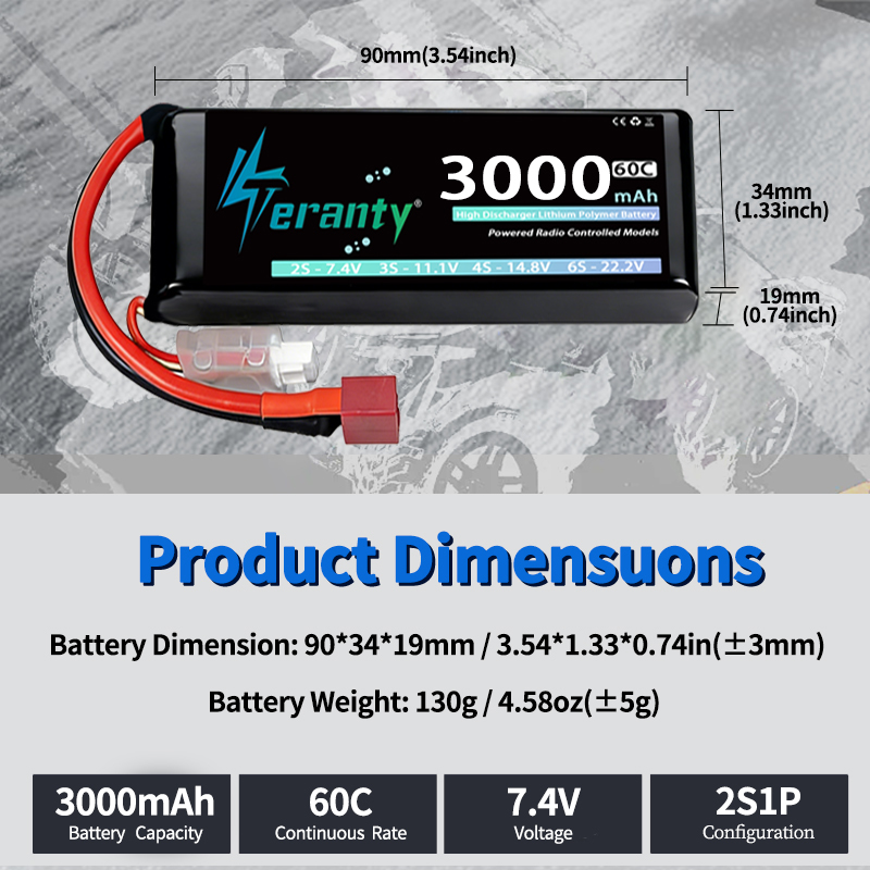 TERANTY 2S 3000mAh Lipo Batter - Fpv Drone Battery avis et prix