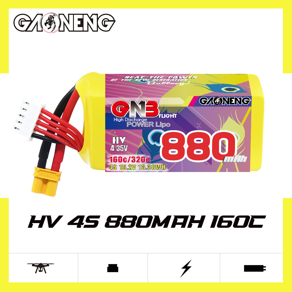 GNB 4S 880mAh 15.2V 160C/320C  - Fpv Drone Battery avis et prix