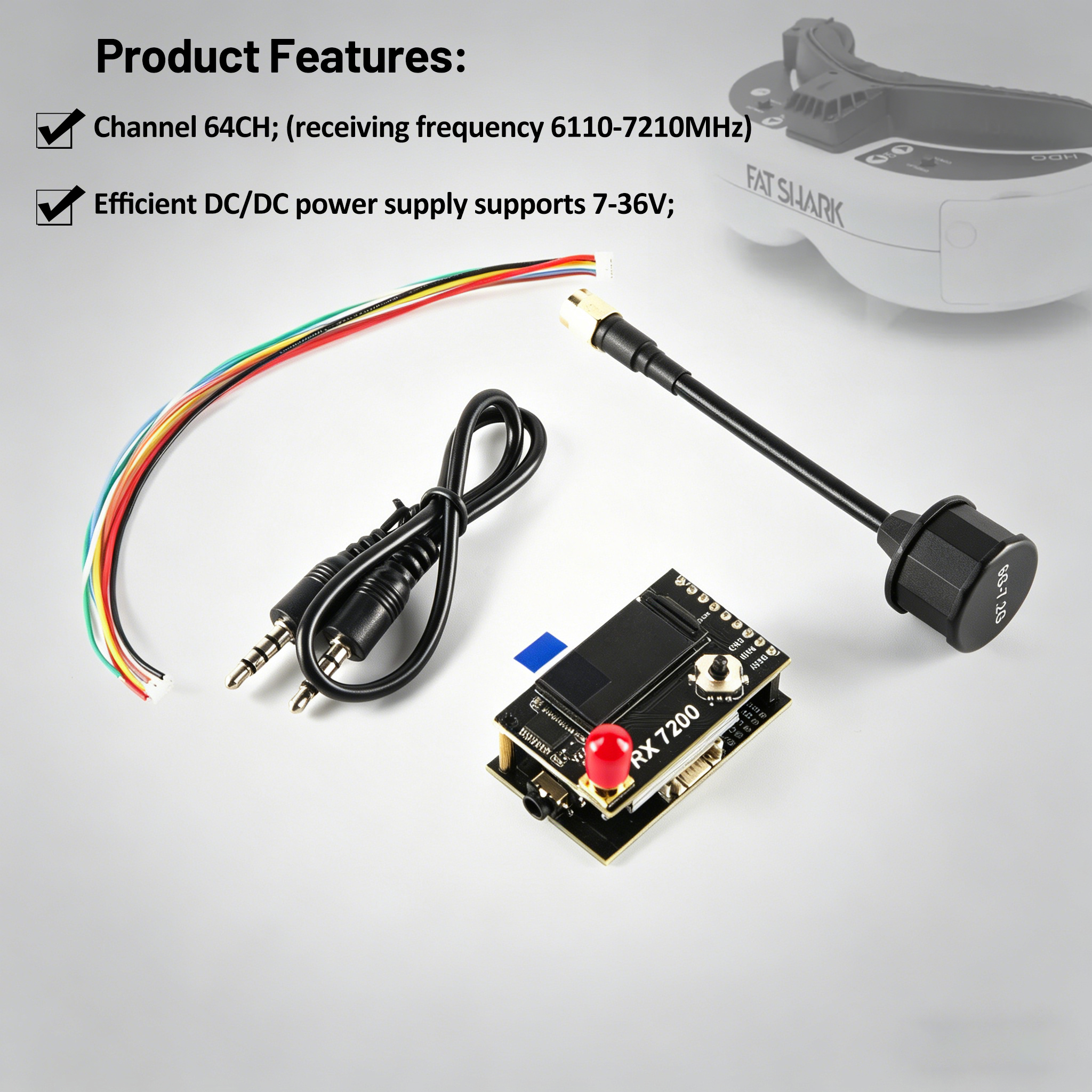 7.2G Video Receiver Module 64- - Fpv Drone Goggles avis et prix