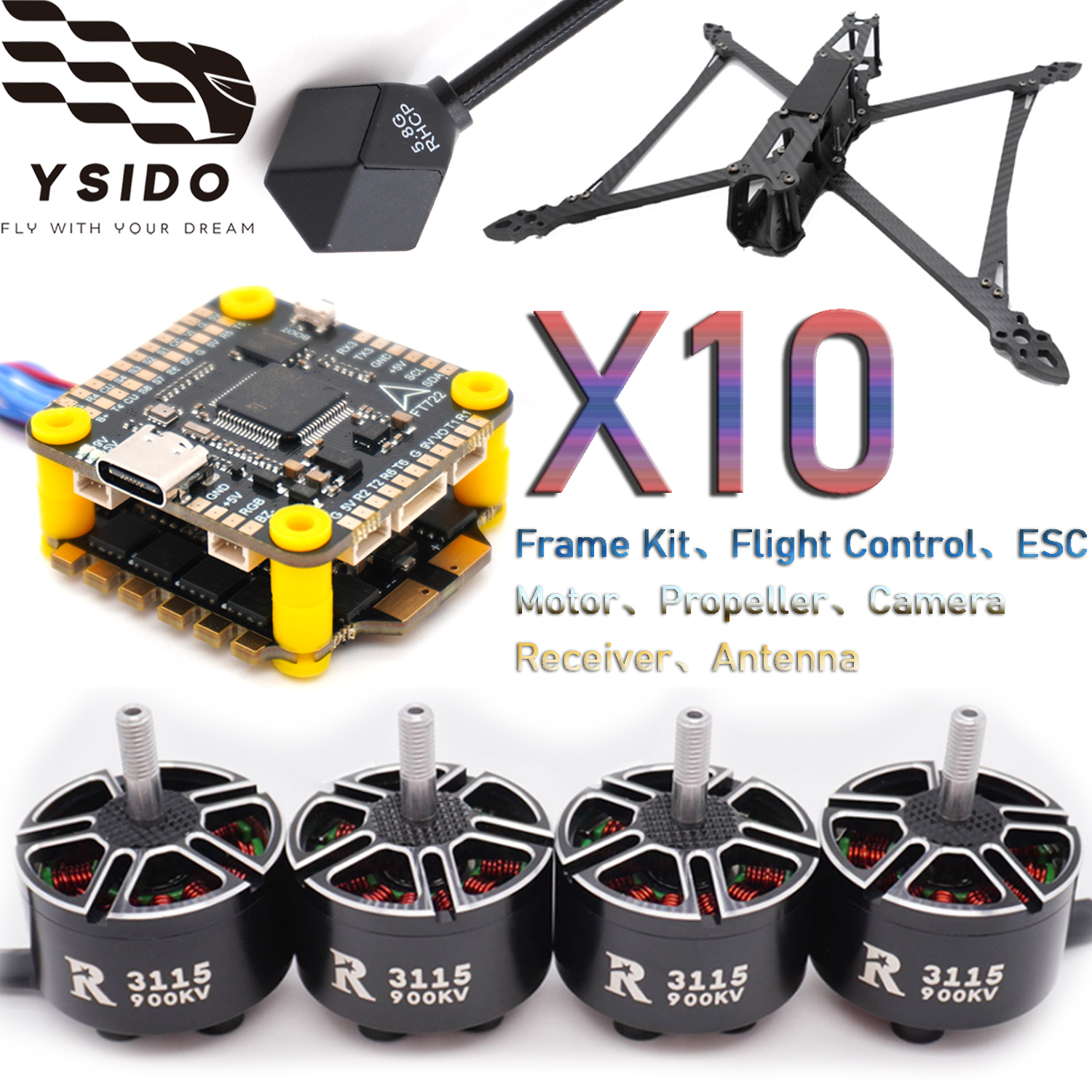 YSIDO RC FPV Drone 427mm Frame - Fpv Drone Tool Kit avis et prix