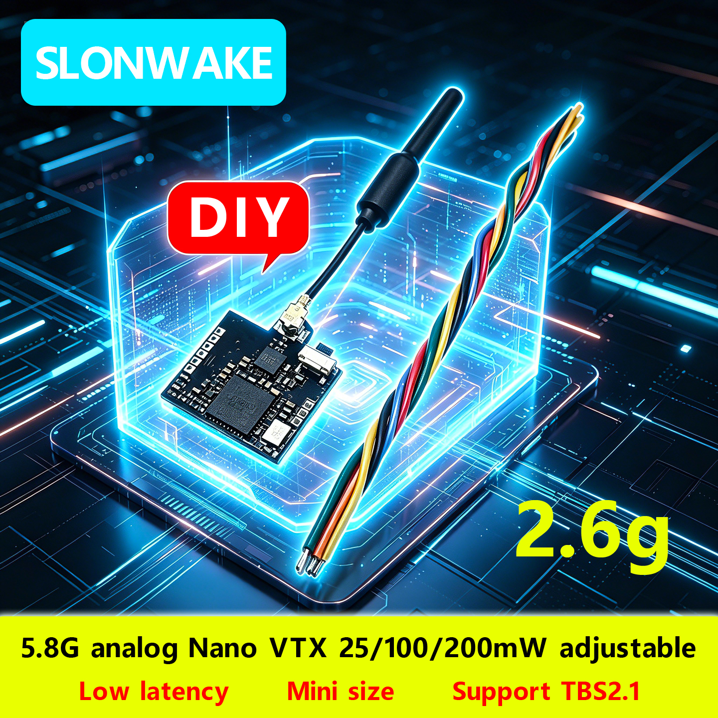 SLONWAKE Nano 5.8G 48CH 200mW  - Fpv Drone Vtx avis et prix