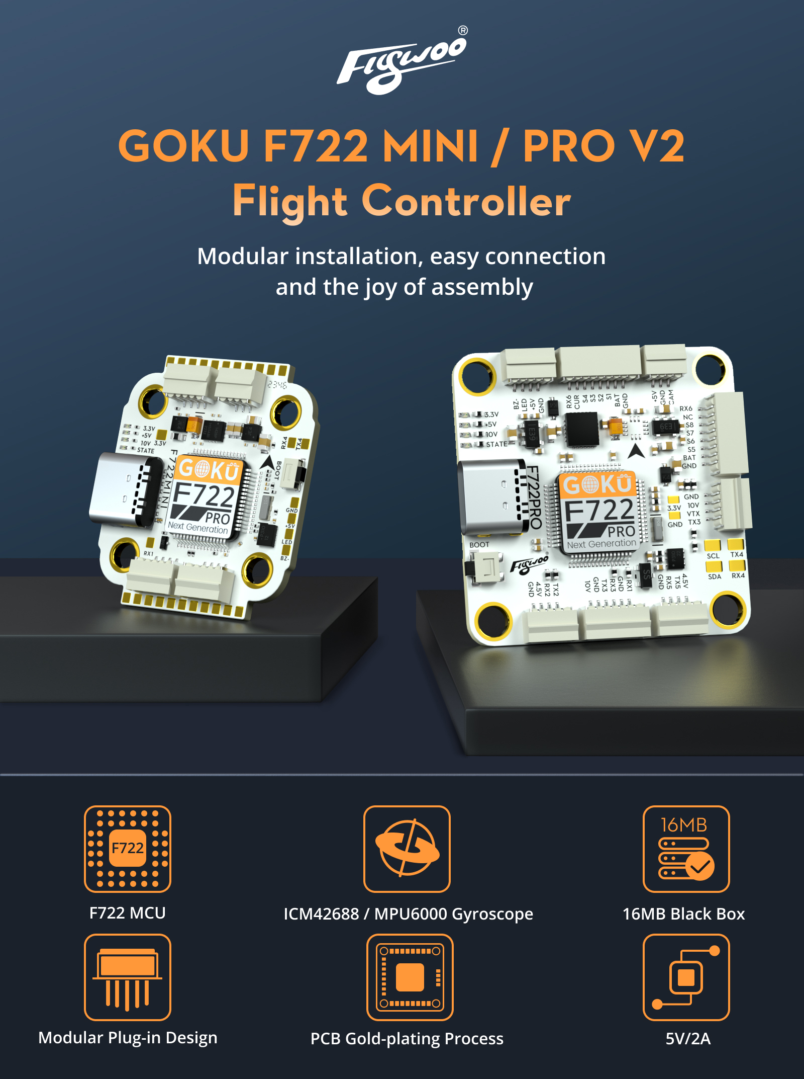 Flywoo GOKU F722 PRO Mini V2 2 - Fpv Drone Flight Controller avis et prix