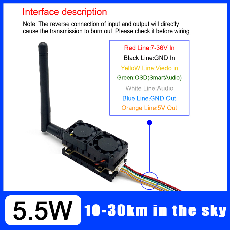 Long Range 5.8GHz 5.5W Video T - Fpv Drone Flight Controller avis et prix
